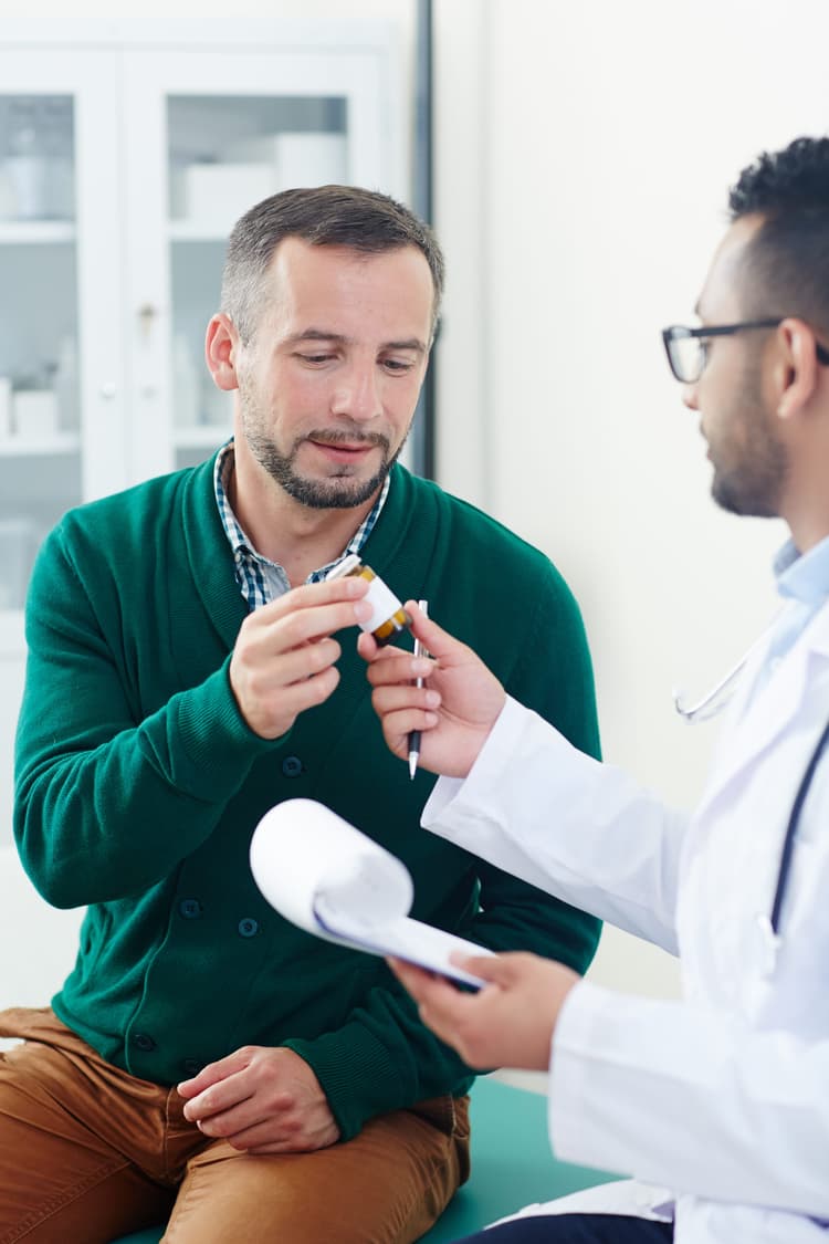 Provider prescribing medication to patient